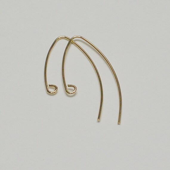 14k Gold Filled V Shape Earring Wire 33mm x 16mm 21 Gauge Etsy