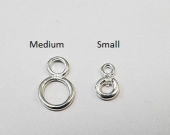 Anello da salto a forma di 8 in argento sterling, 2 misure, diametro esterno di 5 mm o 6,7 mm, risparmio in grandi quantità disponibile!!!