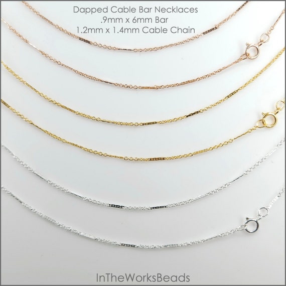 Sterling Silver Dapped Cable Chain 1.3mm wide, 20-inch Length Sterling Silver Dapped Cable Chain 1.3mm wide, 20-inch Length
