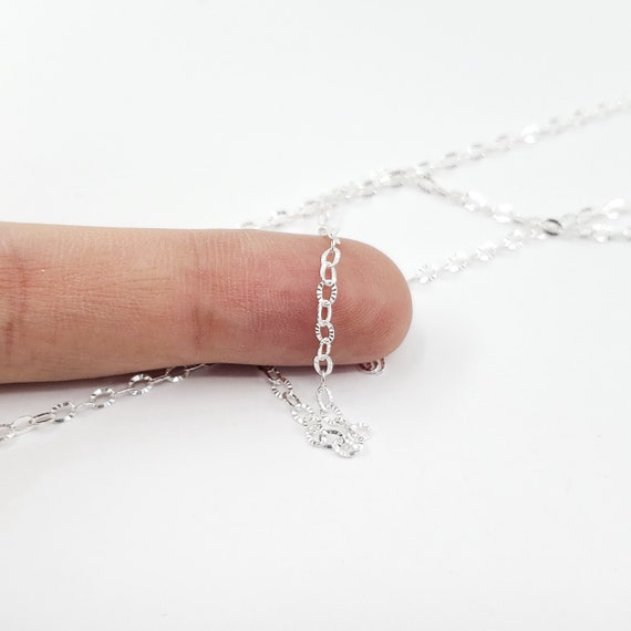 Sterling Silver Laser Sparkle Textured 2mm Endless Earrings - 32mm Sterling Silver Laser Sparkle Textured 2mm Endless Earrings - 32mm