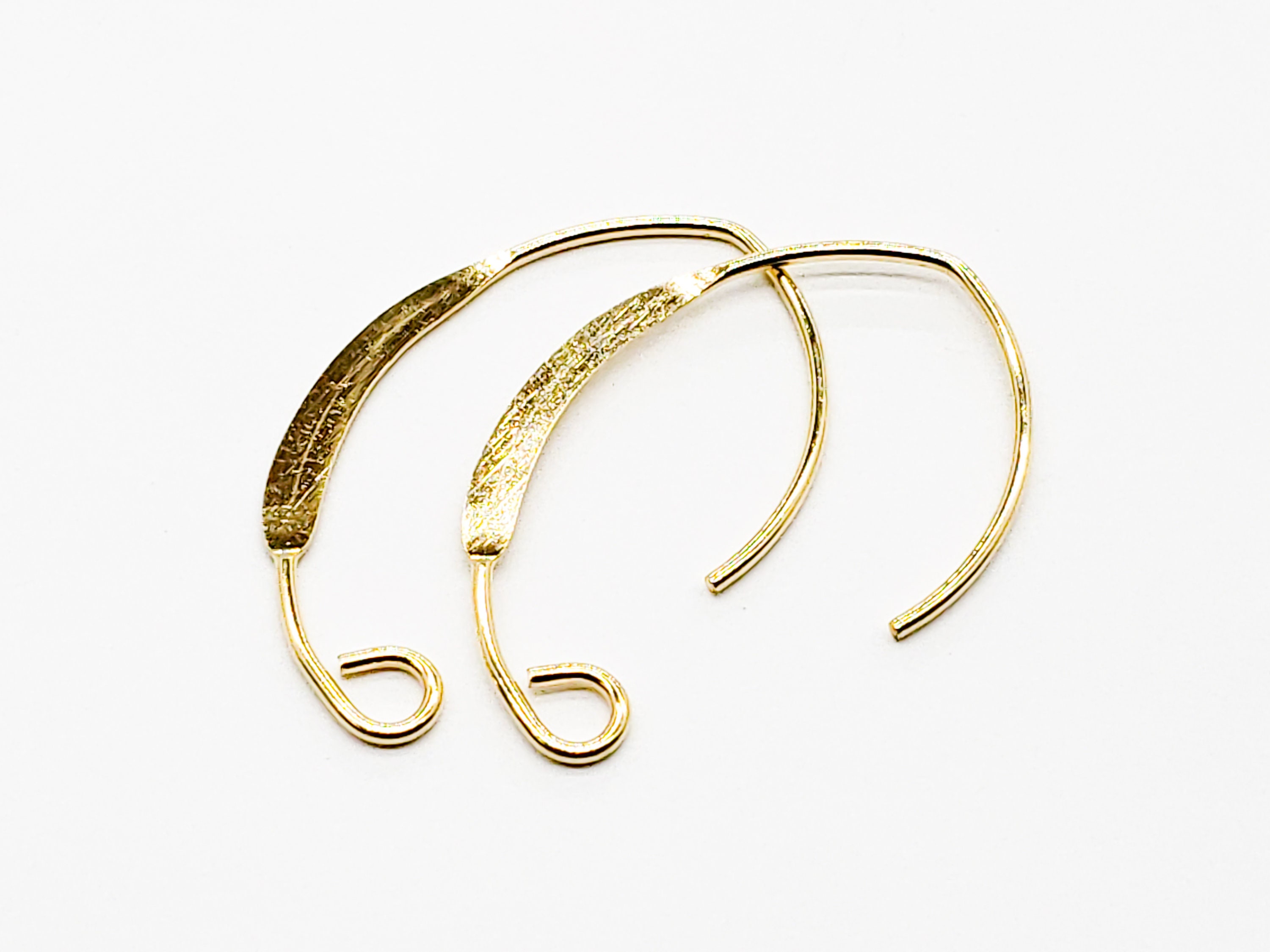 14k Gold Filled V Shape Earring Wire 2 Pairs Flat V Shape Etsy Canada