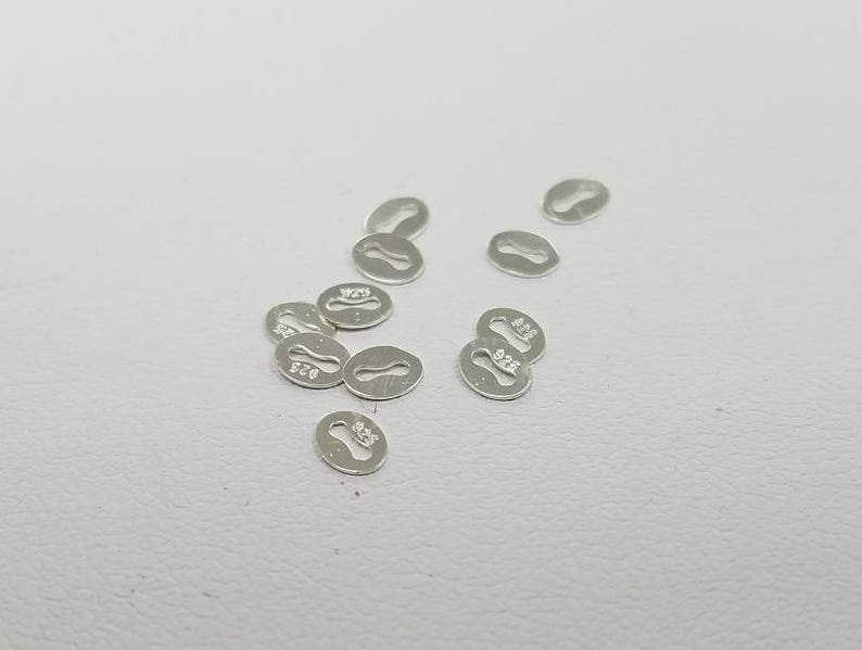 Etiketter i sterlingsilver | Italiensk stil | 50 stycken | Stor rabatt på 250 stycken, 750 stycken | Tillverkad i USA bild 3