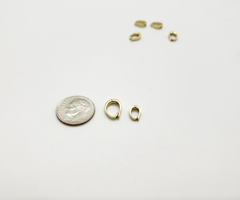 14k Solid Yellow Gold Pearl Enhancer Bail Slide Small or Etsy