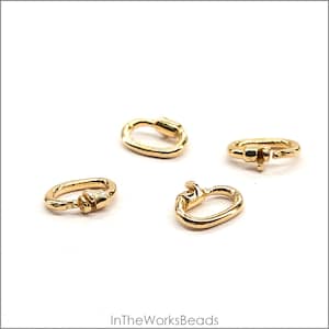 Locking Oval Jump Ring 4.7mm x 6mm OD | 14k Gold or Sterling Silver | Assorted Pack Sizes | Bulk Savings | Made in Australia