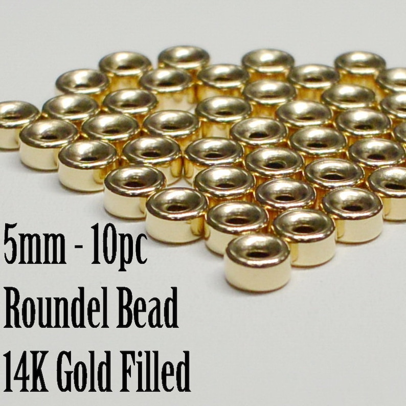 14K Gold Filled Roundel Beads Various Sizes 3mm to 8mm Etsy
