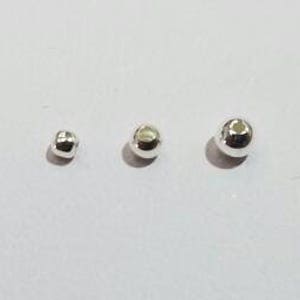 Sterling Silver Round Beads, Baby sized, 4 sizes, 1.8mm, 2mm, 2.5mm, 3mm | 50 Pieces packs | Bulk Savings on 5 or 15 Packs | Made in USA