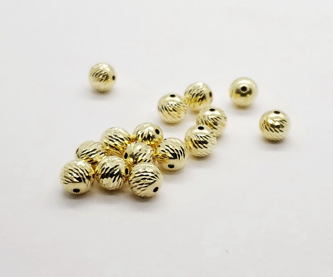 14K Gold Filled Round Beads, Various Sizes, 2mm, 3mm, 4mm, 5mm, 6mm, 7mm,  8mm, 10mm, 12mm USA, 