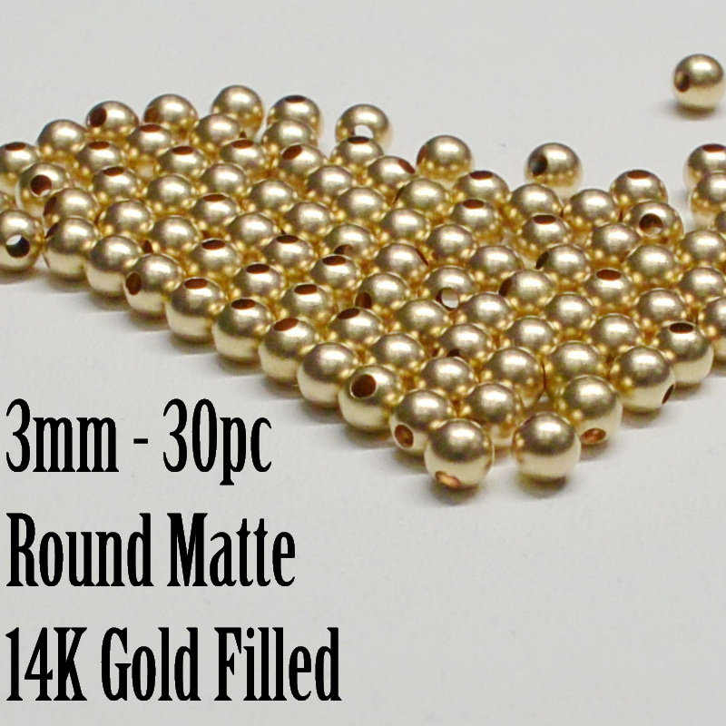 25pc, 4mm Sandblasted Beads, Gold Filled 4mm Beads. 4mm Gold Matte Finish  Beads. Gold Sandblasted Beads. 14/20 Gold Filled, 14kt Finish 