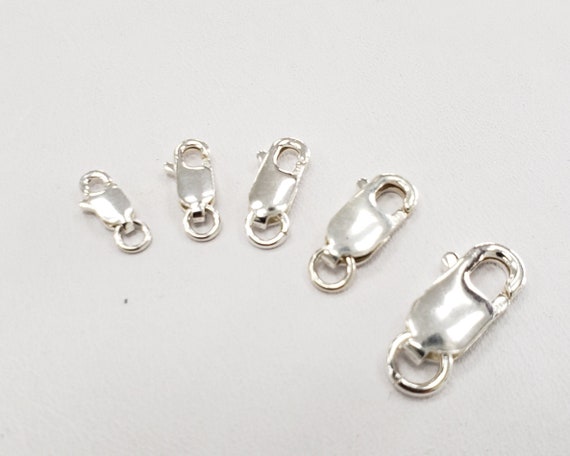 Sterling Silver Lobster Clasp 6 Sizes 8mm 10mm 12mm 14mm 16mm Made in Italy Bulk Savings Available Etsy UK