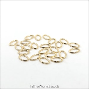14k Gold Filled Oval Open Ring, 20.5 Gauge, 4mm x 6mm OD | 20 Piece | Bulk Savings on 100, 300 pieces | Made in USA