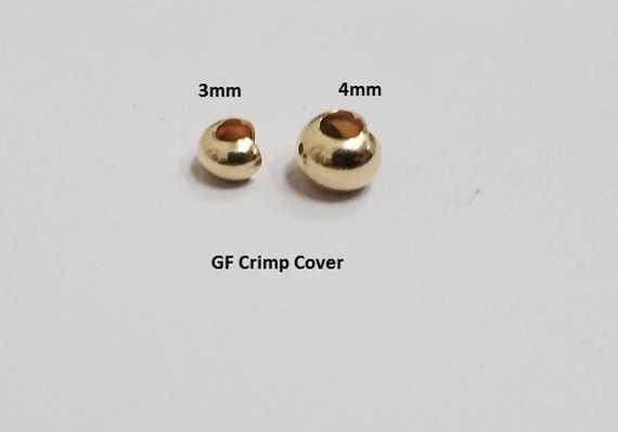 2.5mm Gold Filled Crimp Covers, Bulk