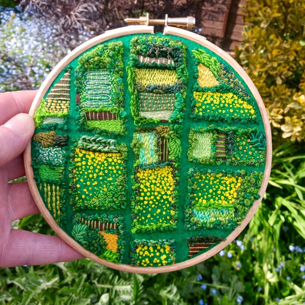 Fields Of Gold PDF Embroidery Pattern. Allotment Pattern. PDF Embroidery Pattern