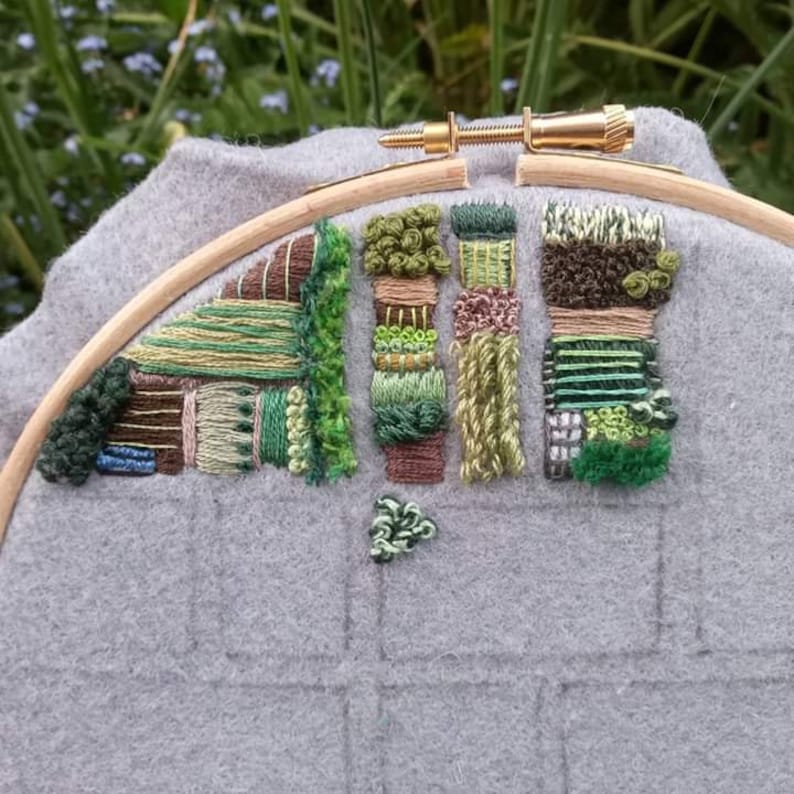 Allotment, A Bird's Eye View PDF Embroidery Pattern. Garden PDF. Embroidery Pattern. PDF Embroidery Pattern. Saatchi Gallery winning design image 5