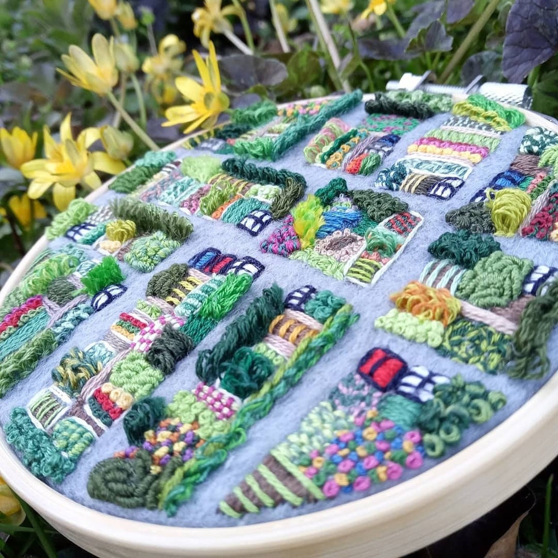 Micro Summer Allotment PDF Embroidery Pattern. Allotment Etsy
