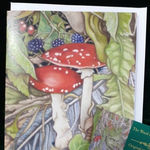 Carte de voeux champignon vénéneux.