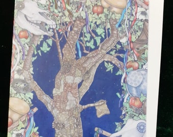 Oh Apple Tree, We Wassail Thee greetings card.