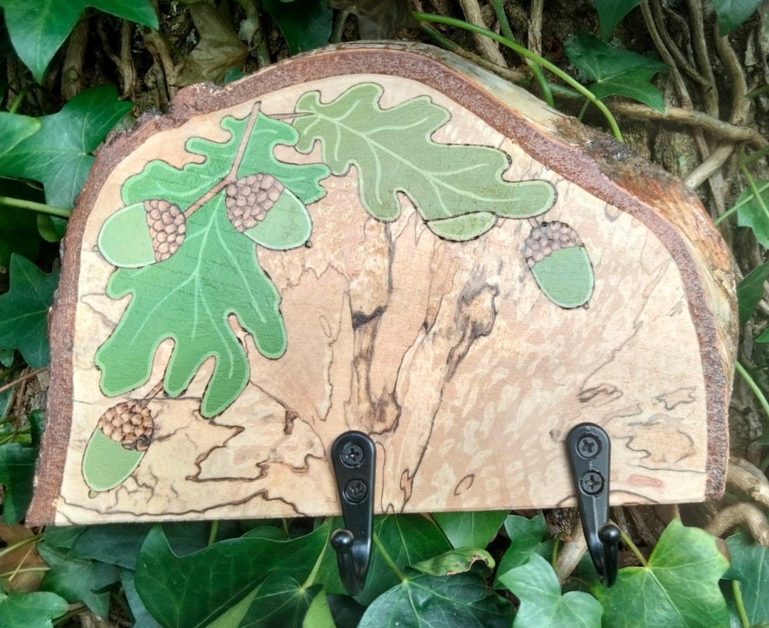 Hook Rack With Oak Design - Etsy