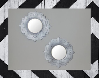 Decorative Wall Mirror Set Of Two Vintage Style, Small Round Wall Mirror