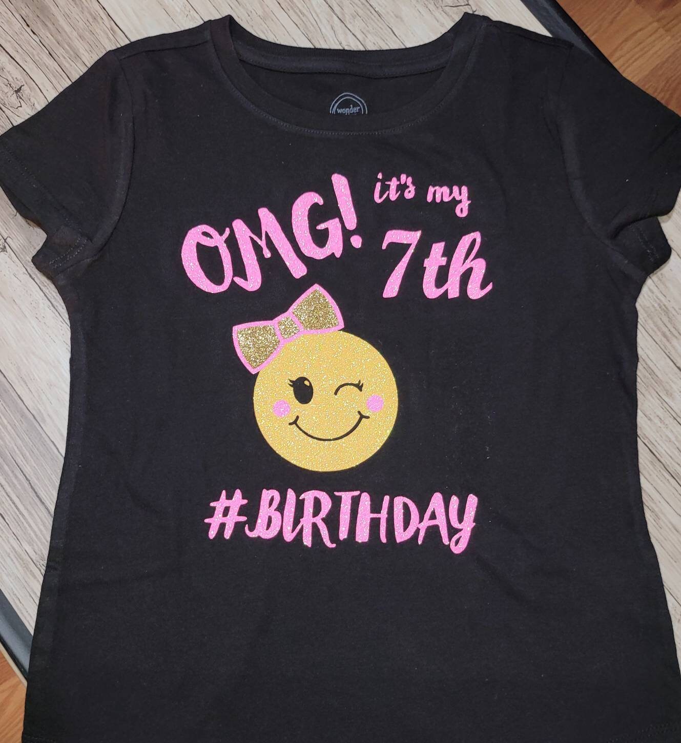 Emoji Shirt For Birthday Girls- Omg It's My 7th Birthday Tee Emoji Shirt For Birthday Girls- Omg It's My 7th Birthday Tee