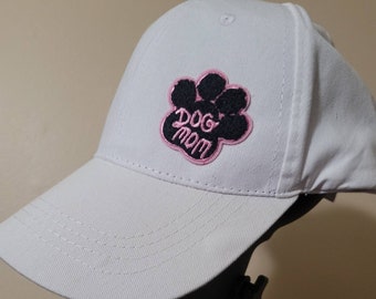 White Dog Mom Cap / Mom Cap / Dog Mom