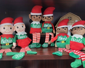 Elves Personalized / Plush Christmas Elves / Christmas Gift / Stocking Stuffers / Christmas Elf / Classroom Gift