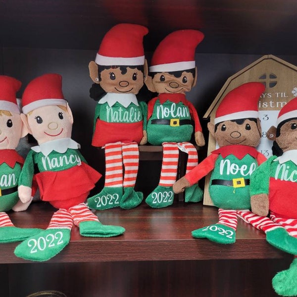 Elves Personalized / Plush Christmas Elves / Christmas Gift / Stocking Stuffers / Christmas Elf / Classroom Gift