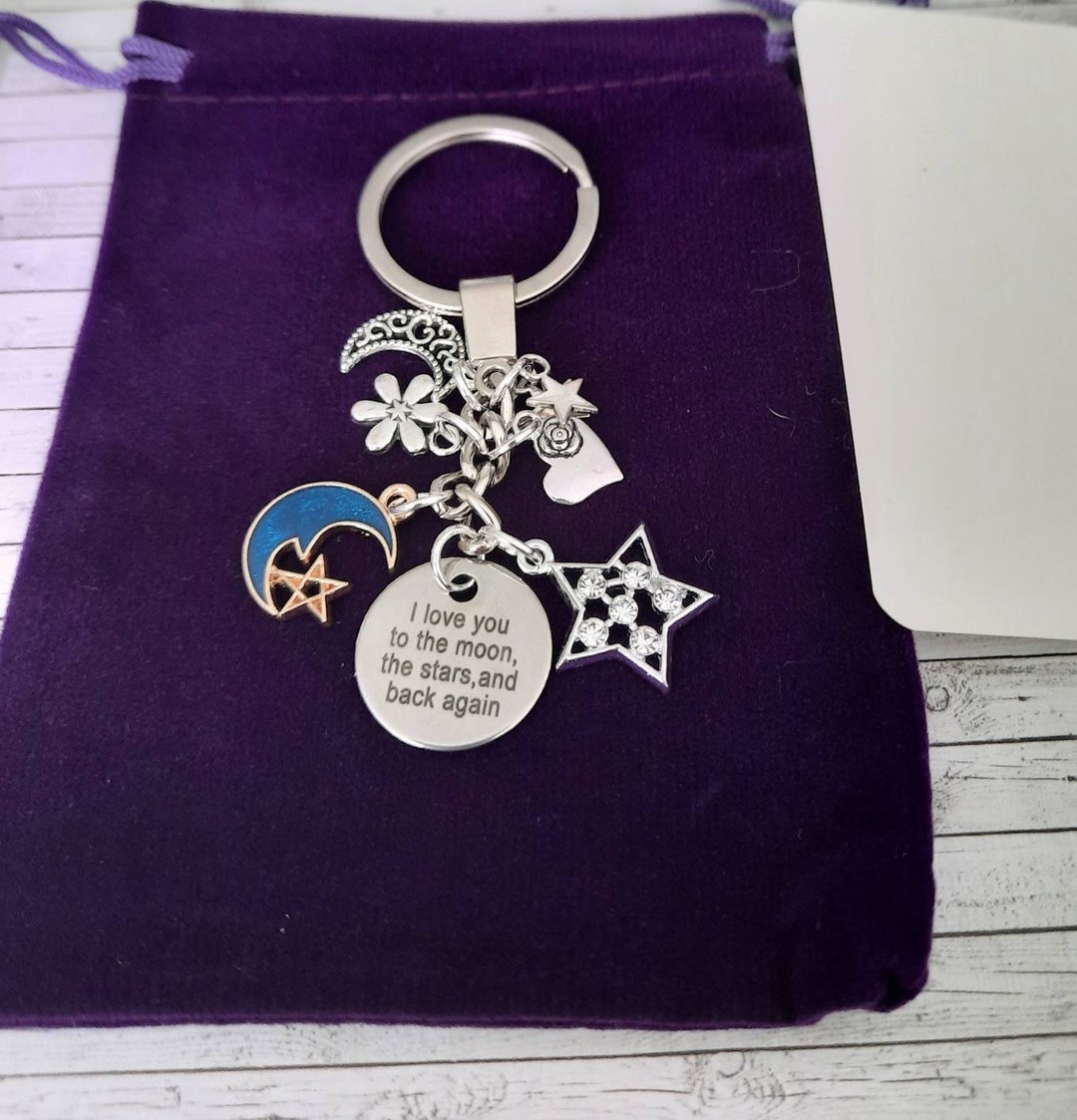 I Love You to the Moon the Stars and Back Again Keyring and Gift Bag - Etsy