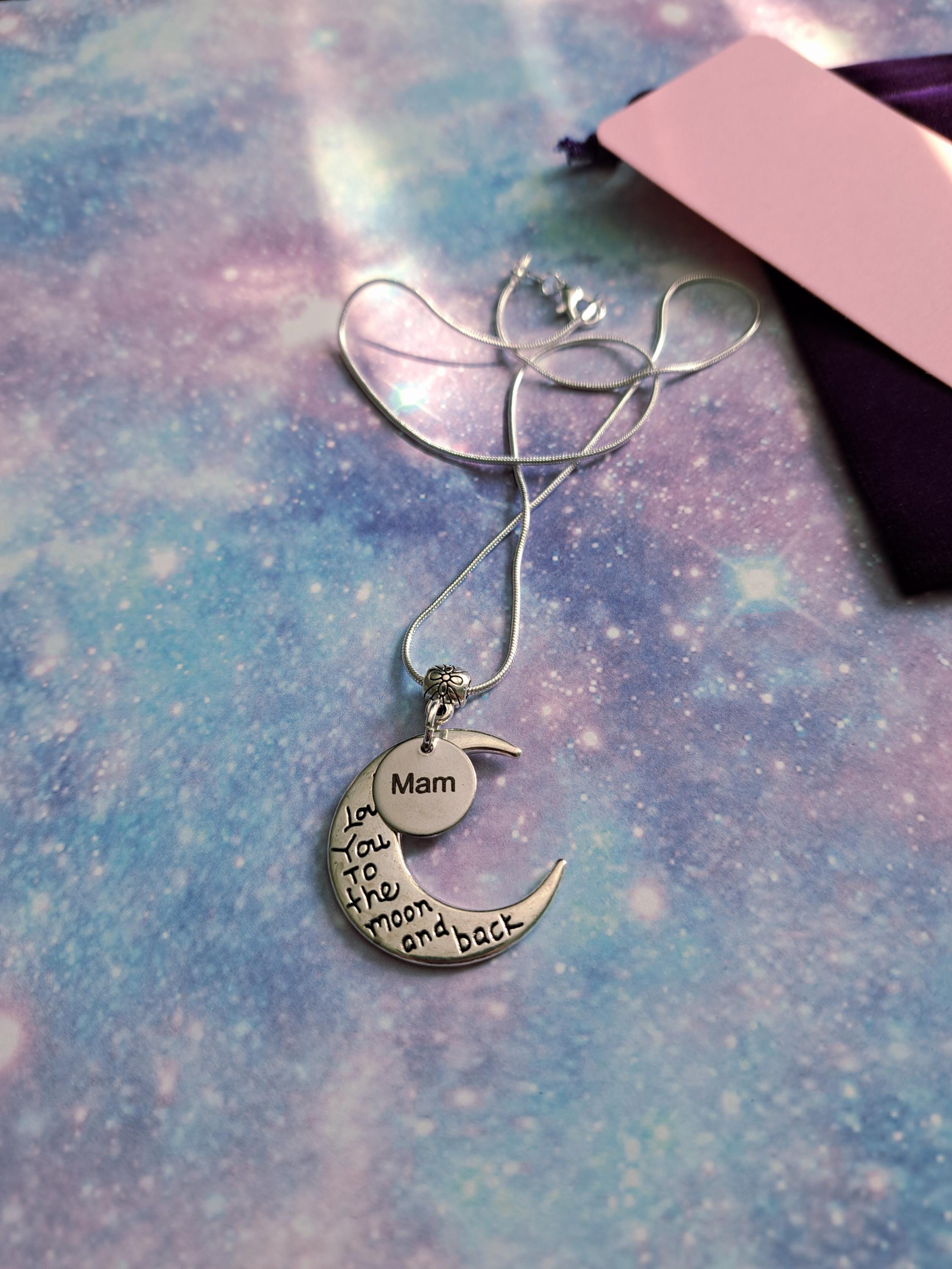 Collana I Love You To The Moon And Back – Argento Sterling 925, Girocollo Cuore, Regalo - Foto 3