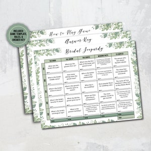 Bridal Jeopardy Spiel Druckbare Vorlage | Digitaldruck | Braut Gefahr Printable | Brautparty Spiel | Junggesellinnenabschied Spiel