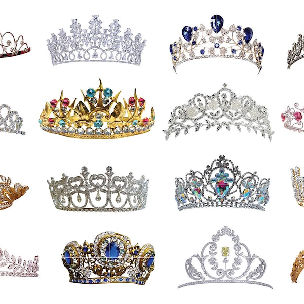 16 Crown PNG Cliparts, Instant Download, Commercial Use