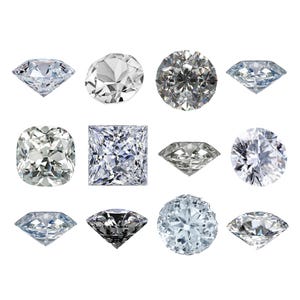 12 Diamond Clipart, Instant Download, Commercial Use