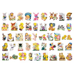 Vintage Ostern Clipart, Instant Download, kommerzielle Nutzung