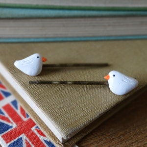 By the Shed Duck Aylesbury Bird Hairgrips - White - Birds, Bird Watching, Wildlife, Pond, Lakes, Gardener Present, Gift, Shooting