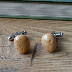 By the Shed Potato Cufflinks - Allotment - Vegetarian - Gardening - Vegetable - Fruit - Mashed Gift Chips Fries Pomme Roast