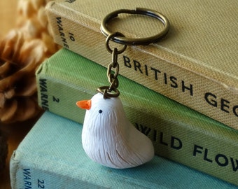 By the Shed Aylesbury Duck Bird Keyring - White - Birds - Gardening - Gift, Present - Good Life - Countryside, Pond, Game Shooting - Charm,