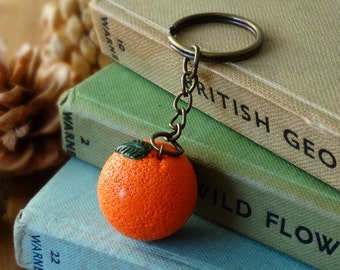 By the Shed Orange Fruit Keyring - Vegetable - Fruit - Sunshine, OJ, Orange Juice - Garden Gift - Quirky - Summer Citrus - Key Chain, Charm