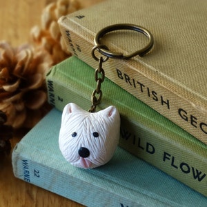 By the Shed Dog Keyring - White - West Highland Terrier, Westie, Scottie Dog, Gift, Present - Good Life - Country, Pets, Man&#39;s Best Friend
