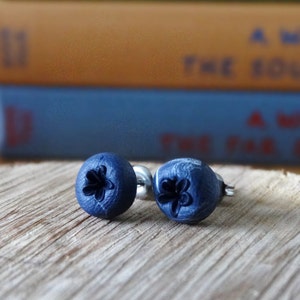 By the Shed Blueberry Earrings - Fruit - Vegetables - Gardening - Gift - Unique Present - Jewellery - Allotment - Bilberry - Pick Your Own