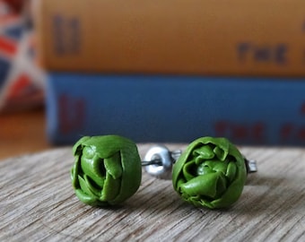 Por el Cobertizo Lechuga Pendientes Verdes - Vegetales - Jardinería - Regalo - Regalo - Regalo único - Joyería - Asignación - Parcela vegetal, Jardín orgánico