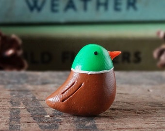 By the Shed Mallard Duck Bird Pin Badge - Green Brown - Birds, Bird Watching, Wildlife, Pond, Gift, Game Shoot Shooting - Brooch, Tie Pin