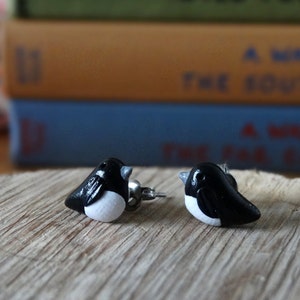 By the Shed Magpie Bird Earrings - Garden Bird - Gardening - Black White - Lucky Unlucky - The Good Life - Countryside - Bird watcher