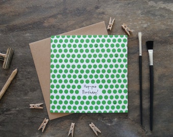 By the Shed - Birthday Greetings Card - Happy PEA POD - Peas, Hap-PEA, Green, Pea - Celebrate, B'day