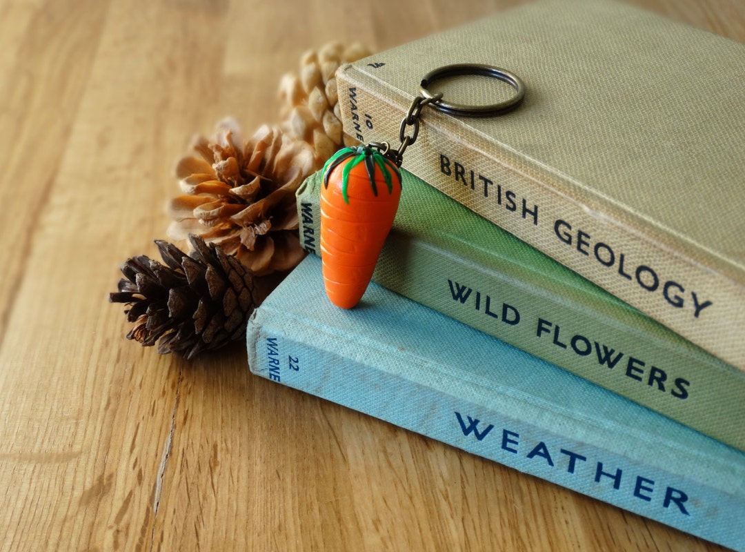 Cabbage Key Chain By the Shed Carrot Keyring Key Chain - Orange - Antique Bronze Chain ...