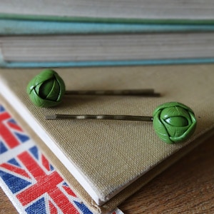 By the Shed Brussel Sprout Hairgrips - Vegetables - Gardening - Gift - Unique Present - Jewellery - Allotment - Festive, Christmas