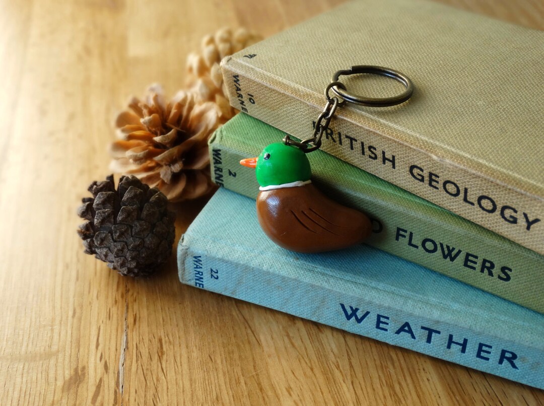 By the Shed Mallard Duck Bird Keyring - Green Brown White - Birds ...