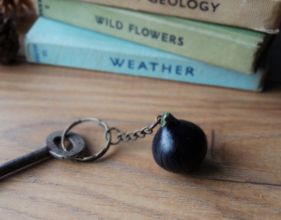 By the Shed Fig Fruit Keyring - Fruit - Purple Green, Fig Roll