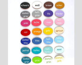 Color palette - all our shades at a glance, for your special requests!