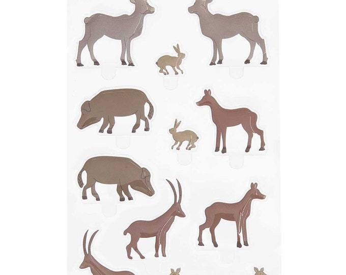 Stickers forest animals, stickers forest animals, sticker set, crafts for children, stickers 3D, sticker sheet animals, stickers deer, gel stickers