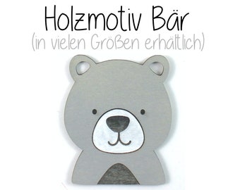 wooden bear motif