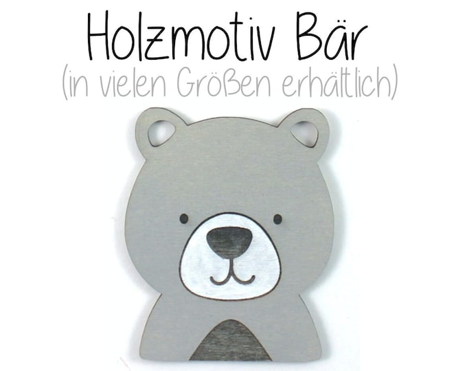 wooden bear motif